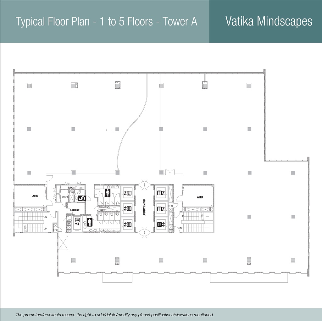 Typical Floor Plan - 1 to 5 floors - Tower A